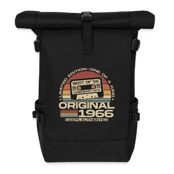 Vintage, 1966, Vintage Retro, Cadeau d’anniversaire - Sac à dos roll top - noir - Devant