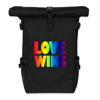 Love wins - Roll Top Backpack - black - Front