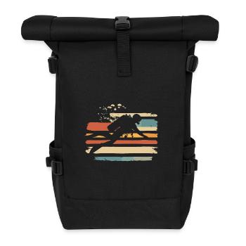 Scuba Diving Diving Diver Vintage - Roll Top Backpack - black - Front