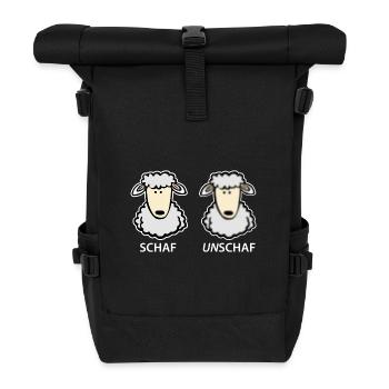 Schaf Unschaf - Rolltop Rucksack - Schwarz - Vorne