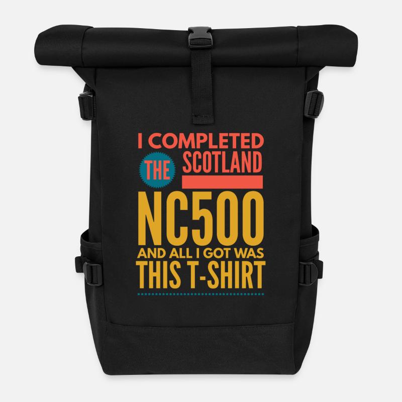 nc500 completed 2 - Roll Top Backpack - black