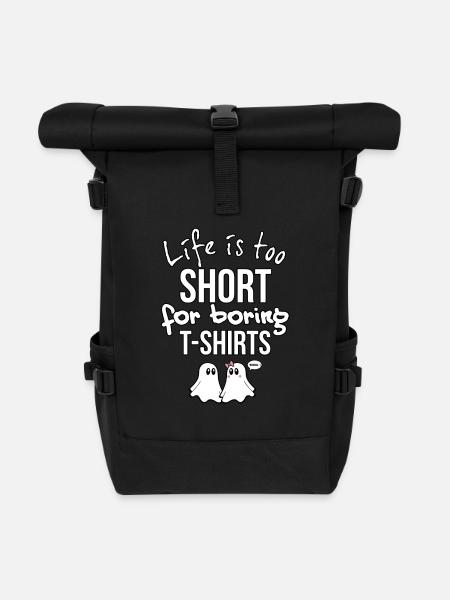 T-Shirts mit lustigen Sprüchen - Fantasmitas 01 - Rolltop Rucksack - Schwarz