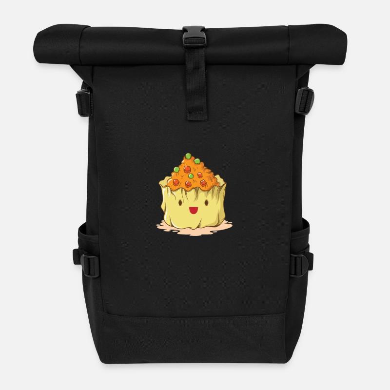 Wan Tan Teigtasche - Rolltop Rucksack - Schwarz