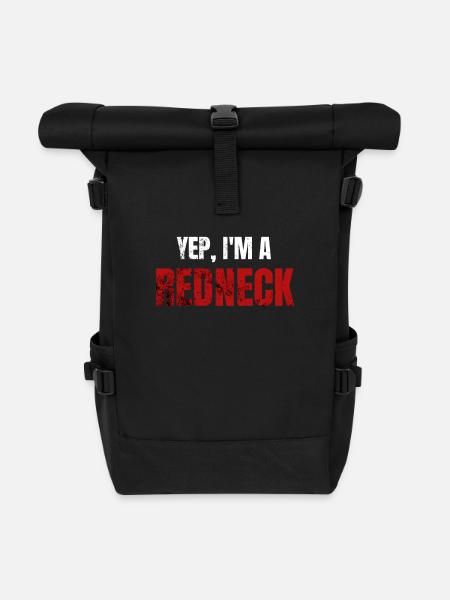 Redneck Sprüche - Rolltop Rucksack - Schwarz