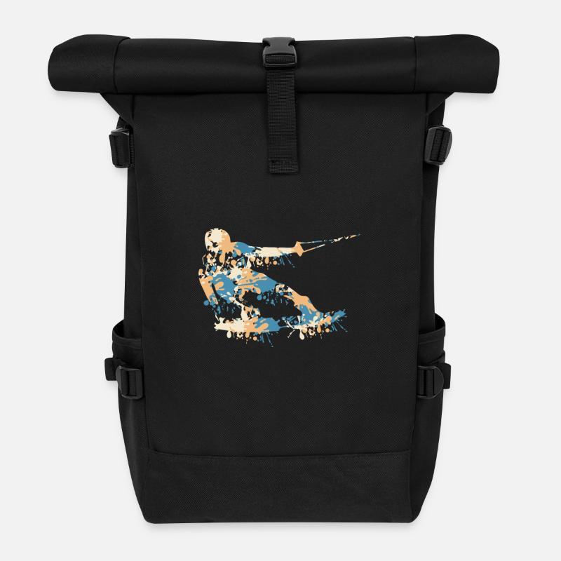 Wakeboard Splash - Rolltop Rucksack - Schwarz