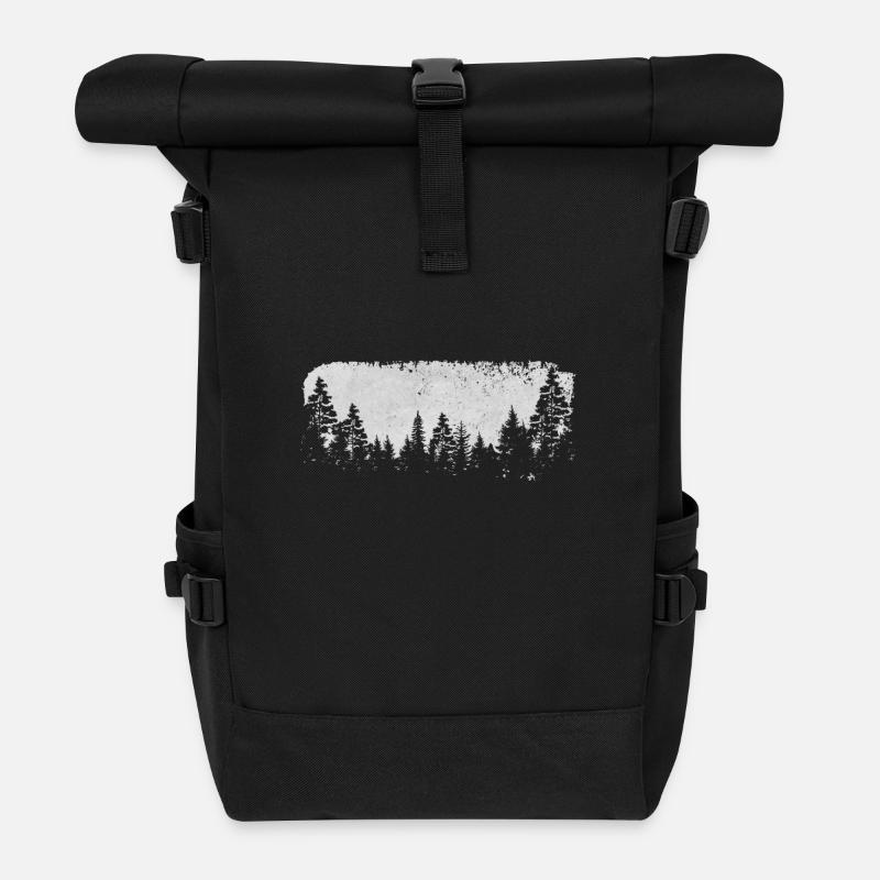 wald-landschaft - Rolltop Rucksack - Schwarz