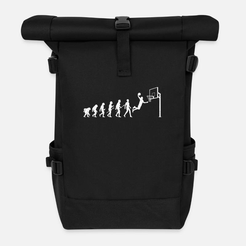 Basketball Evolution - Rolltop Rucksack - Schwarz