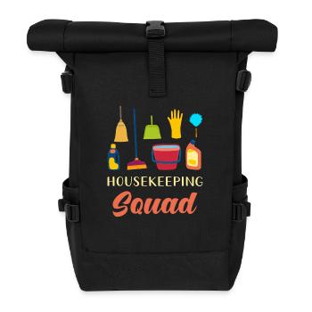 Housekeeping Squad - Sac à dos roll top - noir - Devant