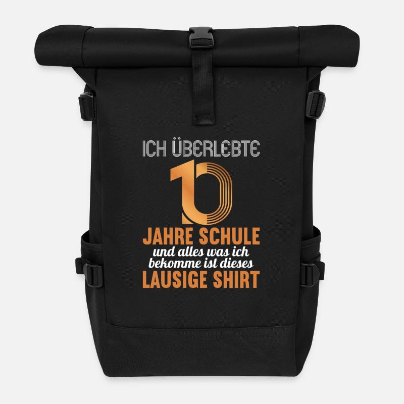 Realschule bestanden Realschulabschluss 2022 - Rolltop Rucksack - Schwarz