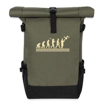 Biologe Evolution - Rolltop Rucksack - Olive/Schwarz - Vorne