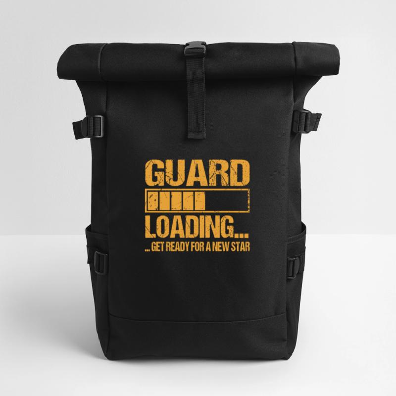 Security guard loading security guard training Roll Top Backpack