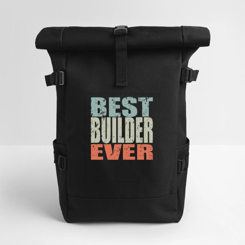 Best Construction Worker ever Construction Worker Gift Roll Top Backpack