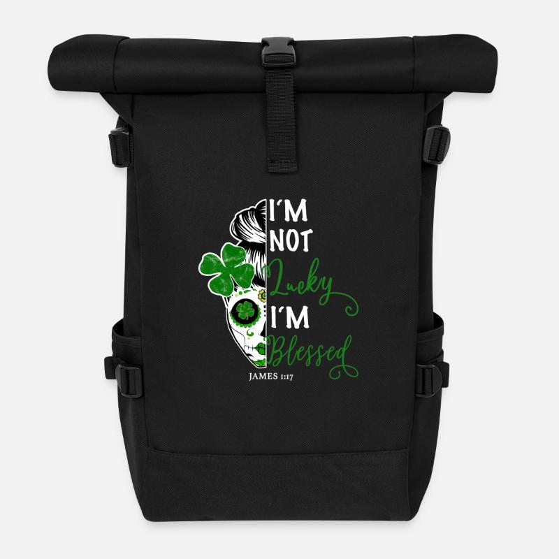 Christlich Religiöser Vers - Rolltop Rucksack - Schwarz
