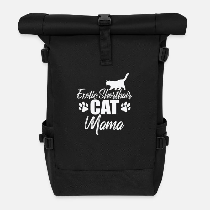 Exotic Shorthair Cat Mama Britisch Katze - Rolltop Rucksack - Schwarz
