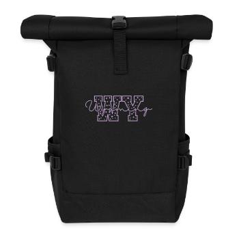 Wyoming WY Letters USA America - Roll Top Backpack - black - Front