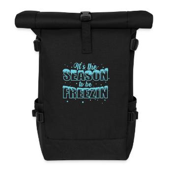 It's the Season to be Freezin Schnee Winter - Rolltop Rucksack - Schwarz - Vorne