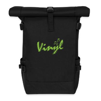 Vinyl with sheet music Record Music - Roll Top Backpack - black - Front