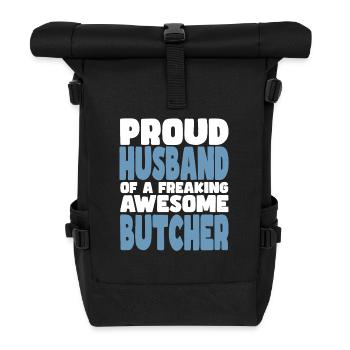 Fière épouse d’un sacré bon boucher - Sac à dos roll top - noir - Devant