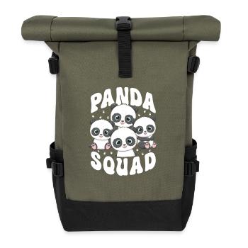 Panda Trupp - Rolltop Rucksack - Olive/Schwarz - Vorne