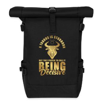 Taureau Signe du zodiaque Astrologie Horoscope Taureau - Sac à dos roll top - noir - Devant