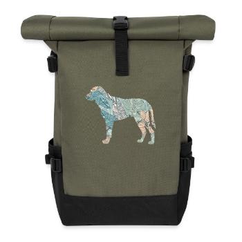 Kangal Berger Chien Race Floral - Sac à dos roll top - olive/noir - Devant