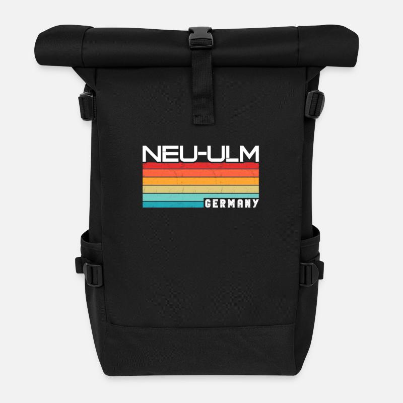 Neu Ulmerin Neu Ulmer Neu Ulm - Rolltop Rucksack - Schwarz