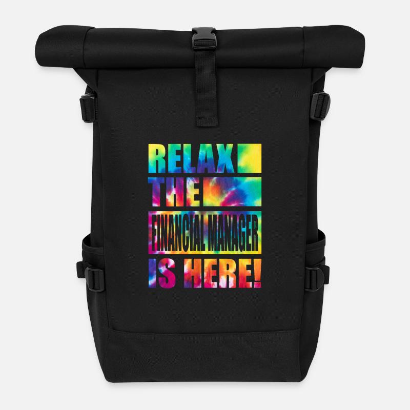 Financial Manager Lustiger Spruch - Rolltop Rucksack - Schwarz
