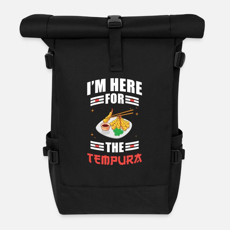 Tempura Japanese Cuisine Japan - Roll Top Backpack - black