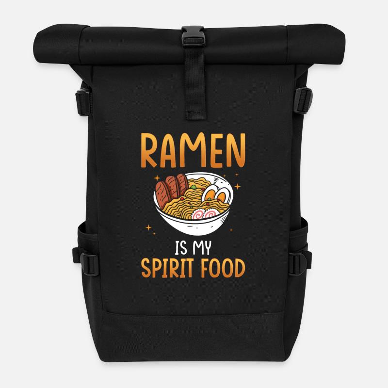 Le ramen est mon plat préféré - Sac à dos roll top - noir