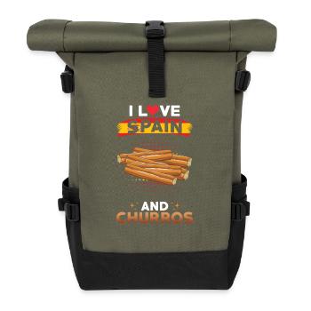 Churros Espagne Cuisine espagnole - Sac à dos roll top - olive/noir - Devant