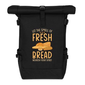 Bread Baker Baking - Roll Top Backpack - black - Front