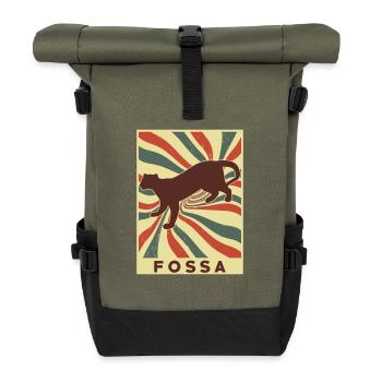 Fossa Rétro Vintage - Sac à dos roll top - olive/noir - Devant