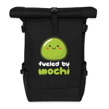 Kawaii Mochi Japanese Dessert Inspired - Roll Top Backpack - black - Front