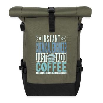 Ingénieur chimiste instantané Il suffit d’ajouter du café - Sac à dos roll top - olive/noir - Devant