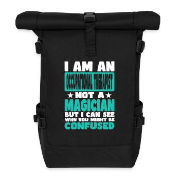 Ergotherapeut - Rolltop Rucksack - Schwarz - Vorne