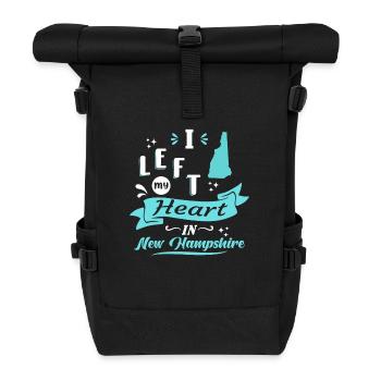 New Hampshire Souvenir Liebe - Rolltop Rucksack - Schwarz - Vorne