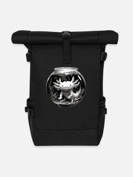 Axolotl - Rolltop Rucksack - Schwarz