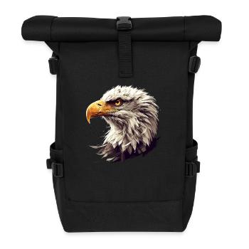 Bald Eagle Weißkopfseeadler - Roll Top Backpack - black - Front