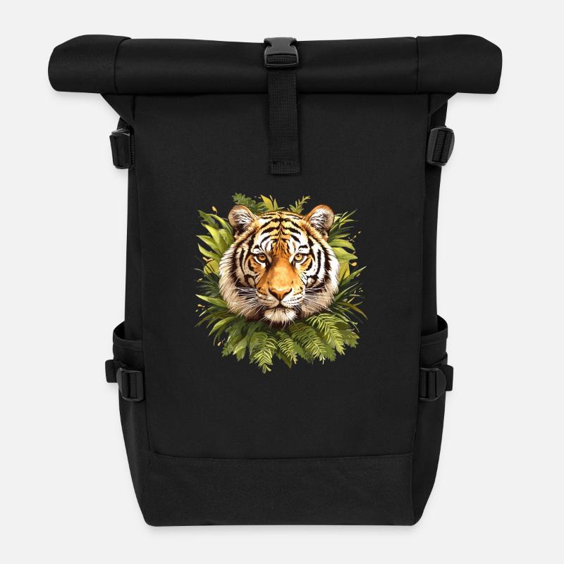 Tiger - Rolltop Rucksack - Schwarz