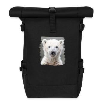 Polar Bear Eisbären Eisbär - Rolltop Rucksack - Schwarz - Vorne