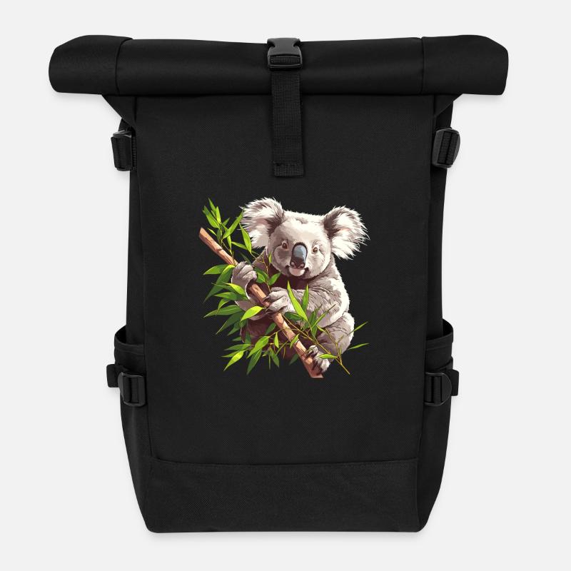 Koalas Koala - Sac à dos roll top - noir
