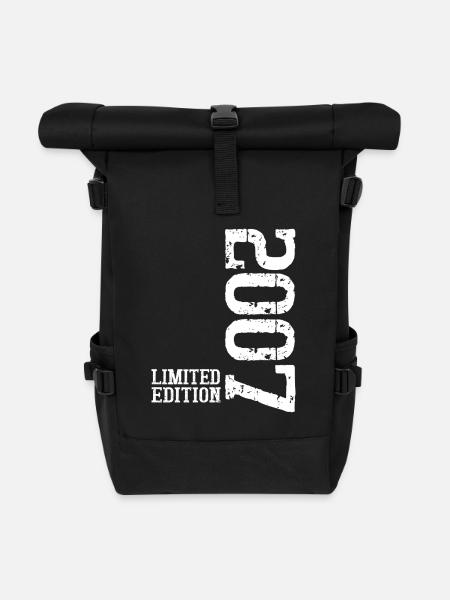 2007 Jahrgang geboren Limited Edition - Rolltop Rucksack - Schwarz