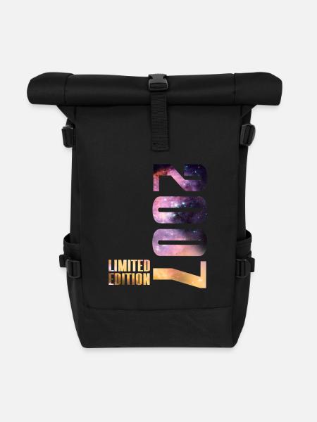 2007 Jahrgang geboren Limited Edition - Rolltop Rucksack - Schwarz