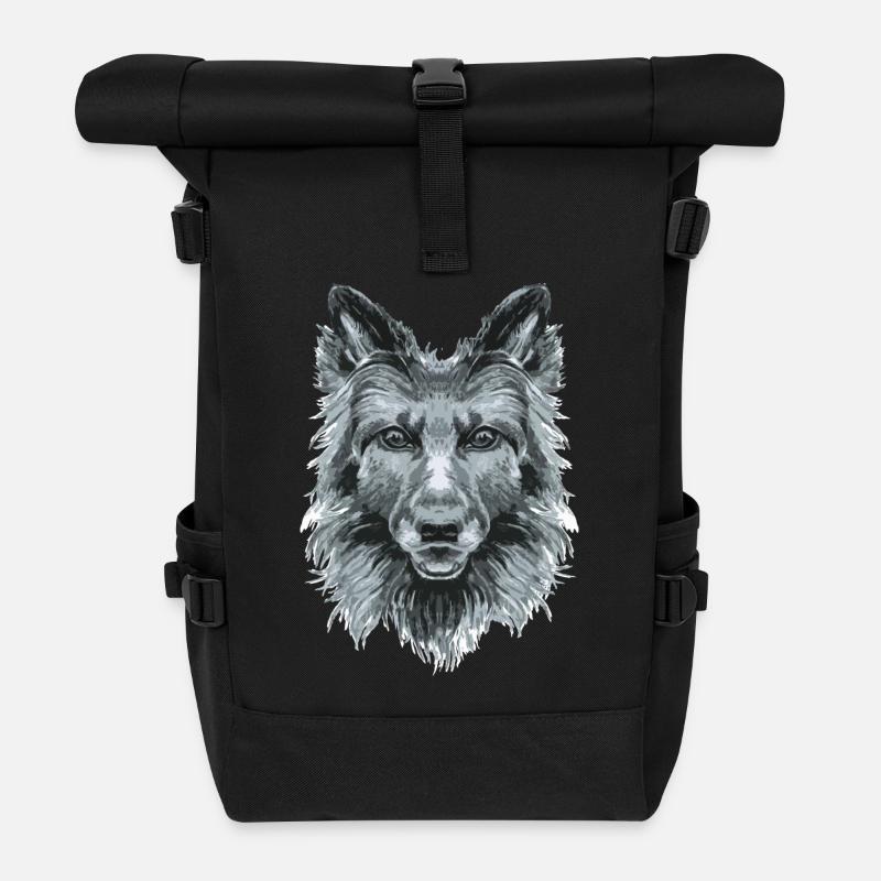 Hund - Rolltop Rucksack - Schwarz