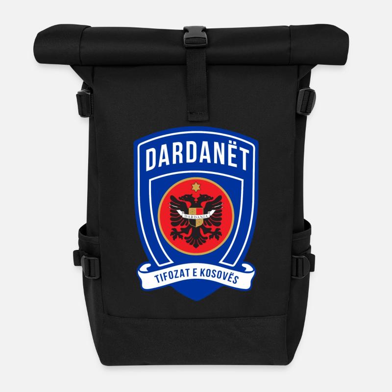 L'écusson de football Dardanët - Sac à dos roll top - noir