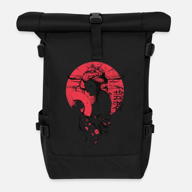 Soleil du Japon - Sac à dos roll top - noir