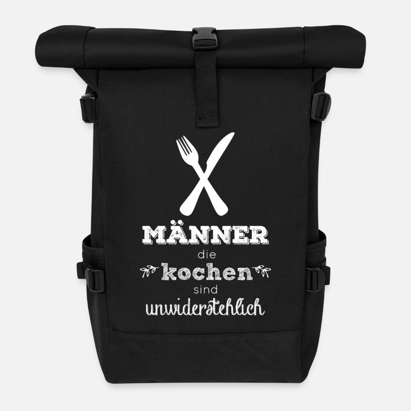 Männer die kochen sind unwiderstehlich - Rolltop Rucksack - Schwarz