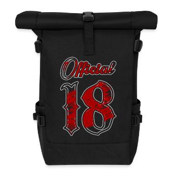 Officially 18 years - Roll Top Backpack - black - Front