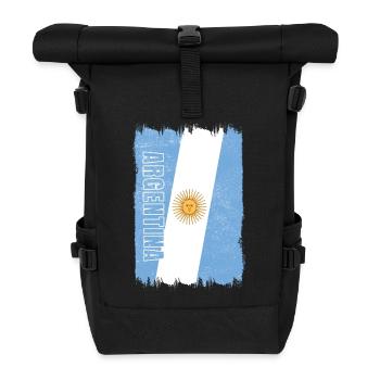 Argentinien Flagge - Rolltop Rucksack - Schwarz - Vorne