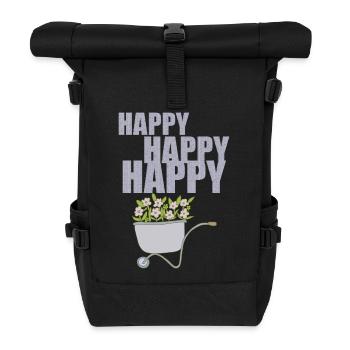 SCHUBKARREN HAPPY - Rolltop Rucksack - Schwarz - Vorne